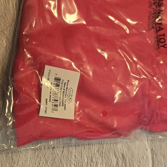 Mud Pie pink pom pom sarong beach cover up - Picture 6 of 8